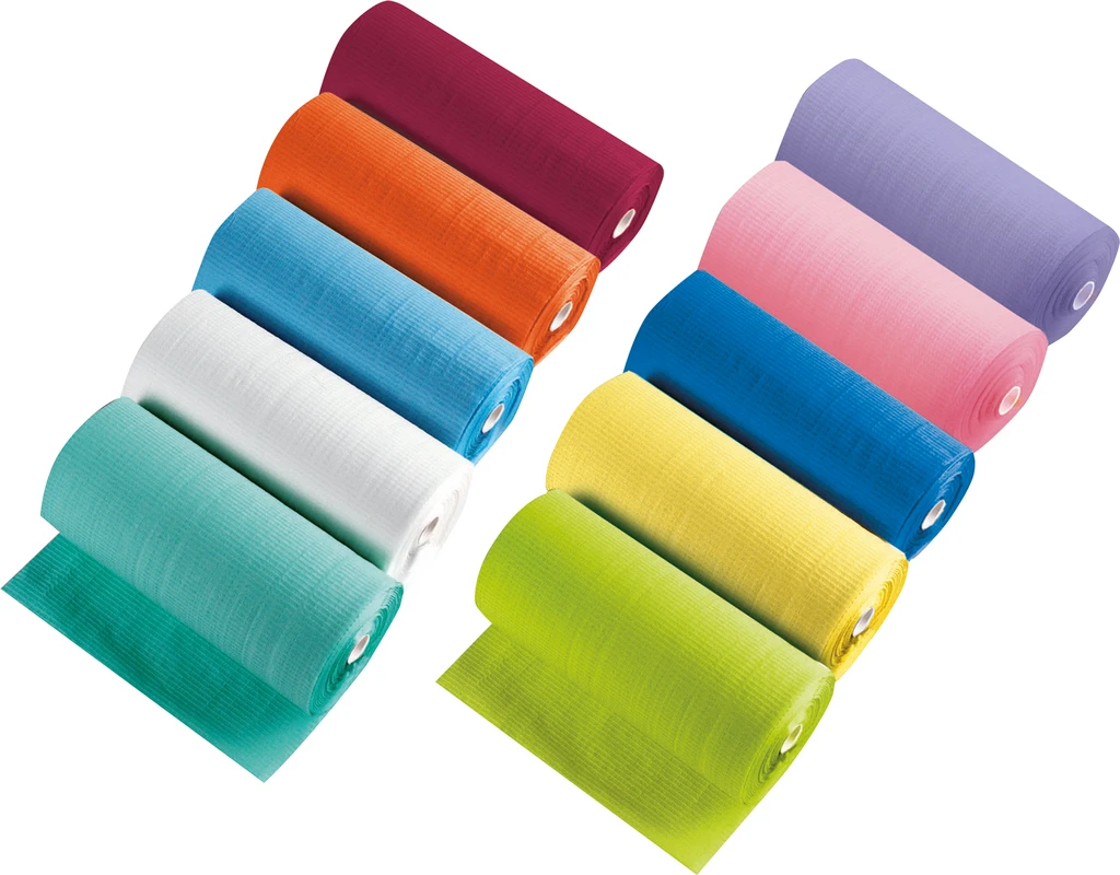 Monoart Patientenumhänge Kunststoff/Papier Rolle 80 Stück blau, 61 x 53 cm