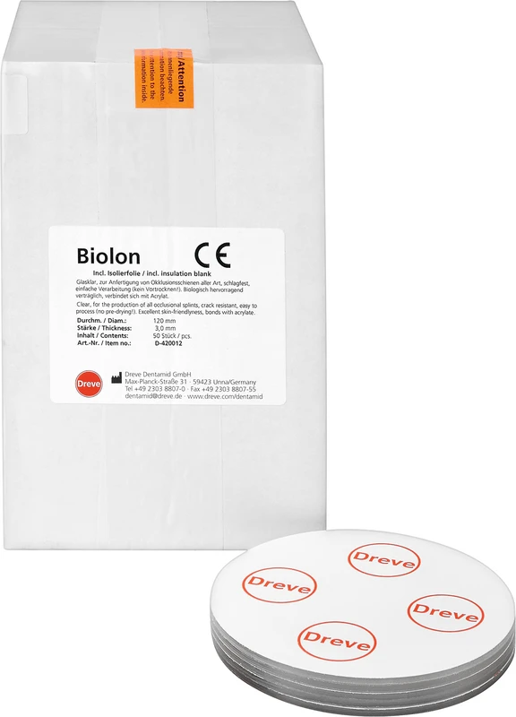 Biolon Packung 50 Stück klar-transparent, Ø 120 mm, Stärke 3 mm
