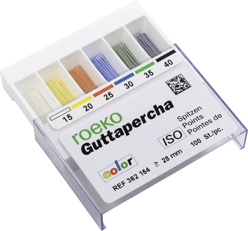 Guttapercha ISO color Packung 100 Stück ISO 025