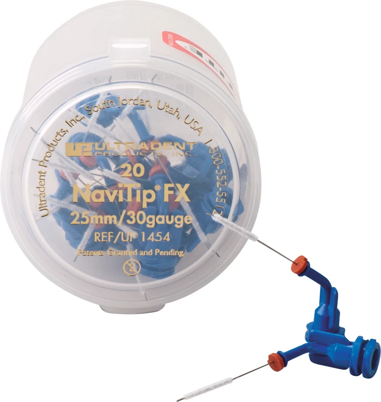 NaviTip® FX Packung 20 Tips blau, Länge 25 mm, Ø 0,3 mm, 30ga