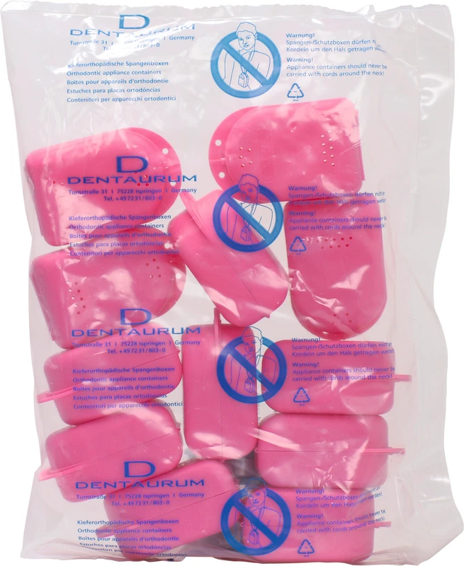 Spangenbox Packung 10 Stück rosa, maxi