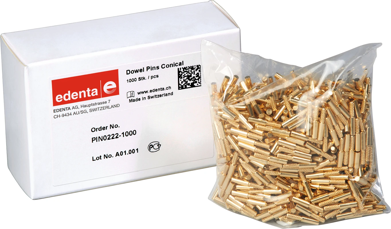Dowel Pins konisch Packung 1.000 Stück rund, 14 mm