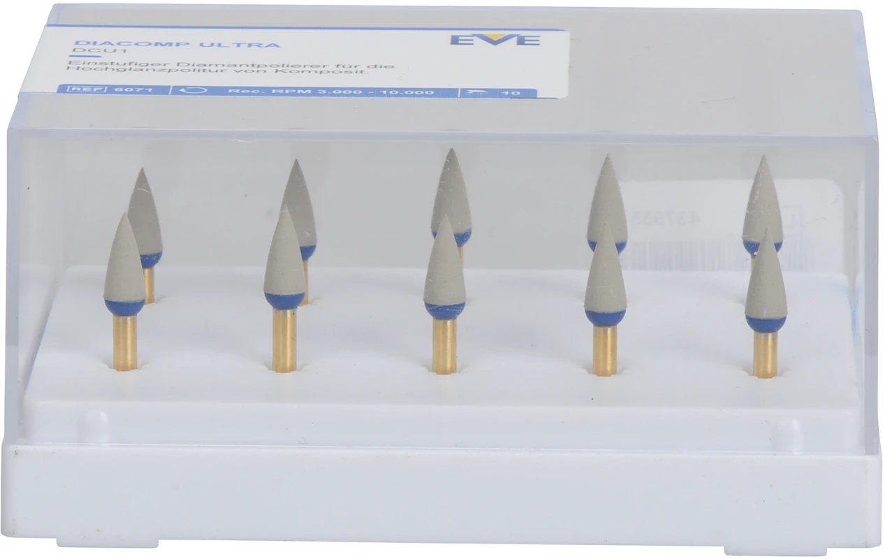 EVE DIACOMP® ULTRA Packung 10 Stück fein, RA, Figur Flamme, 4 x 10 mm