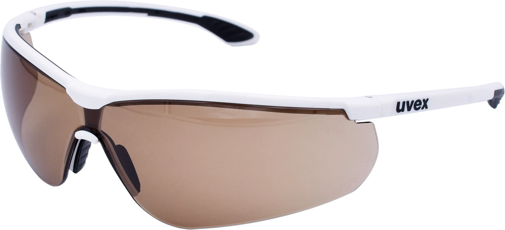 Hager iSpec® Comfort Fit Stück Brille, Fassung weiß/schwarz, Scheibe braun