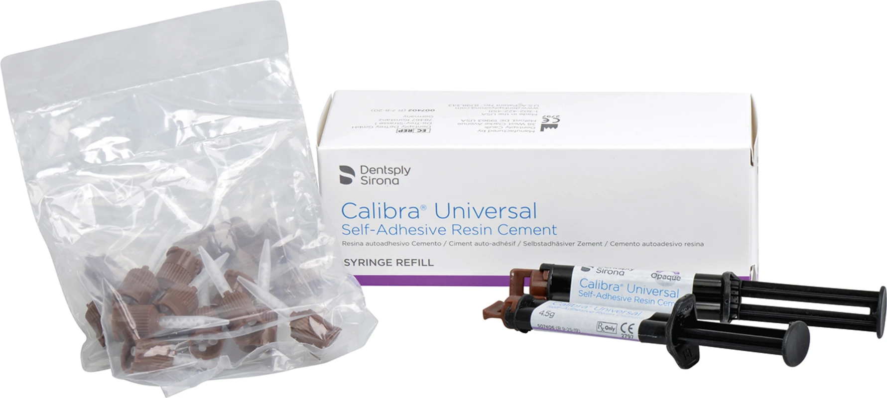 Calibra® Universal Packung 2 x 4,5 g Automix Spritze opak, 20 Mischkanülen