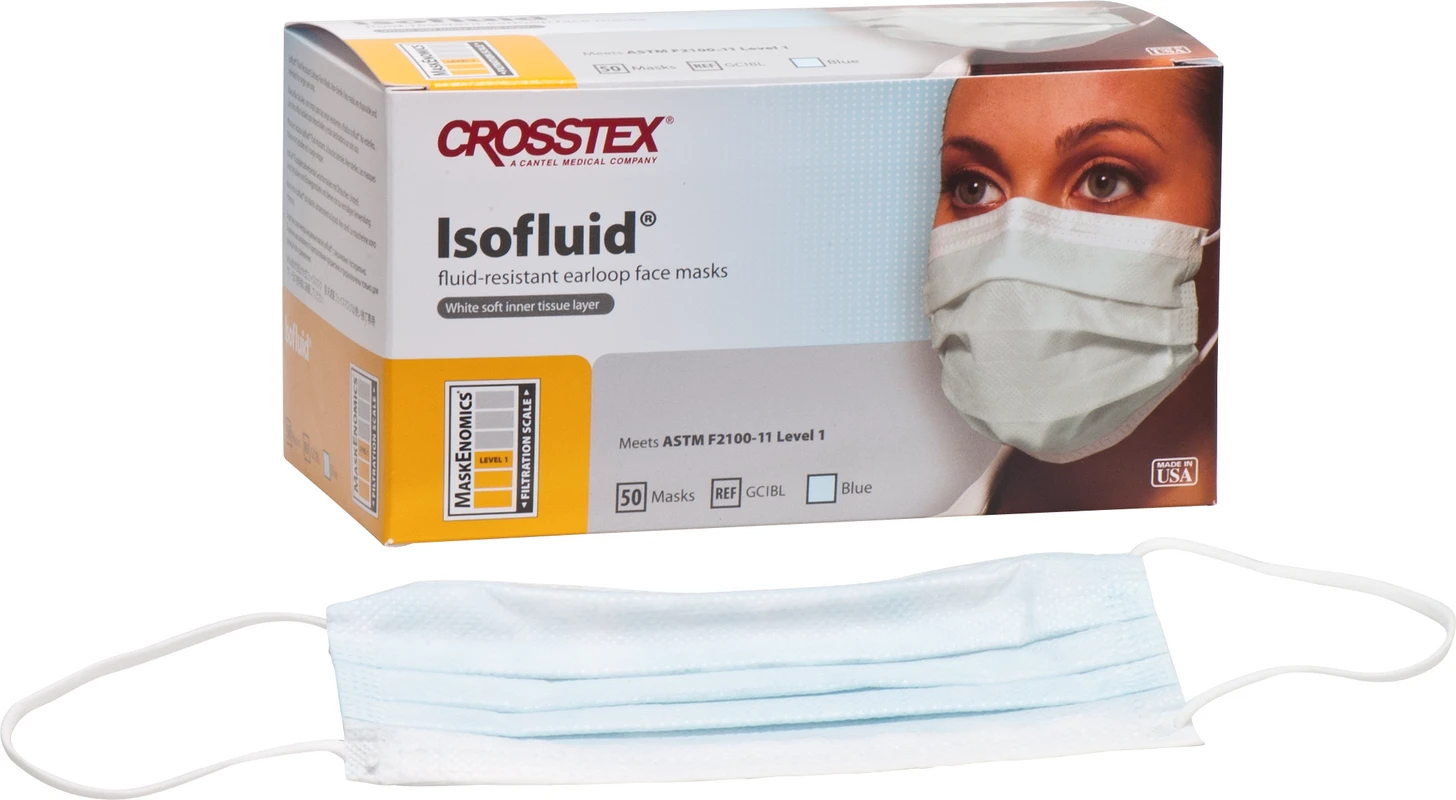 Isofluid™ earloop Packung 50 Stück blau