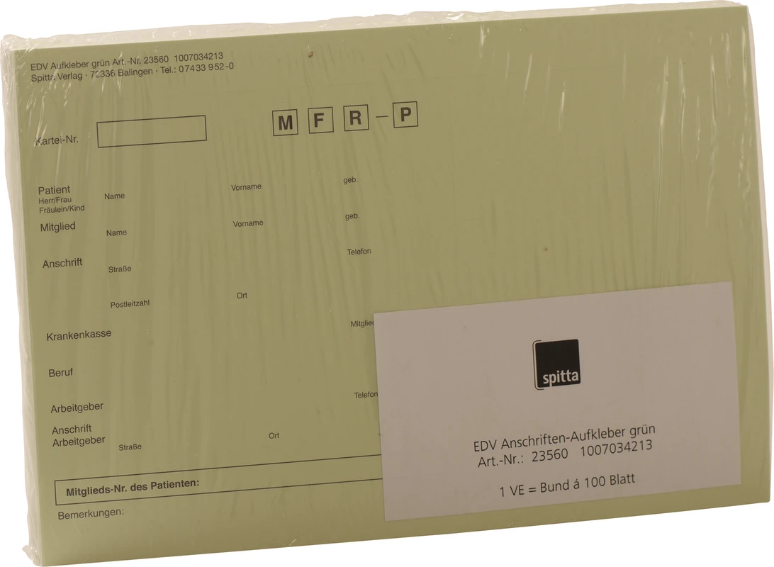 Adressaufkleber DIN A5 Spitta Verlag