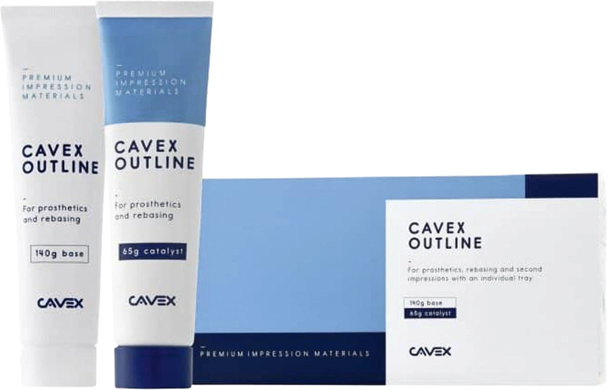 Cavex Outline Packung 140 g blau, 65 g weiß, Anmischblock