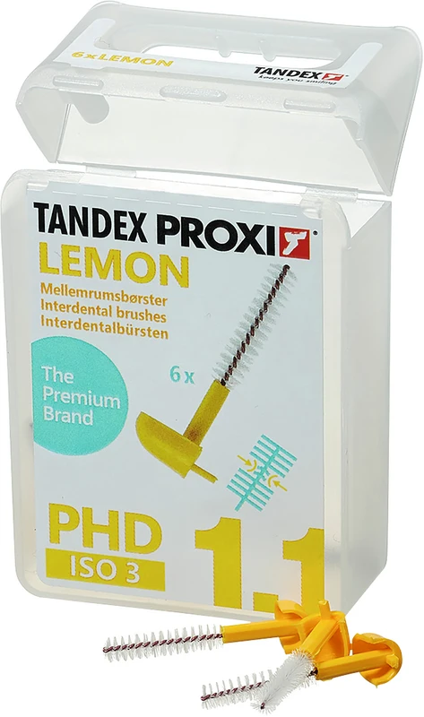 PROXI® Interdentalbürsten PHD Packung 6 Stück lemon, Ø 0,7 mm
