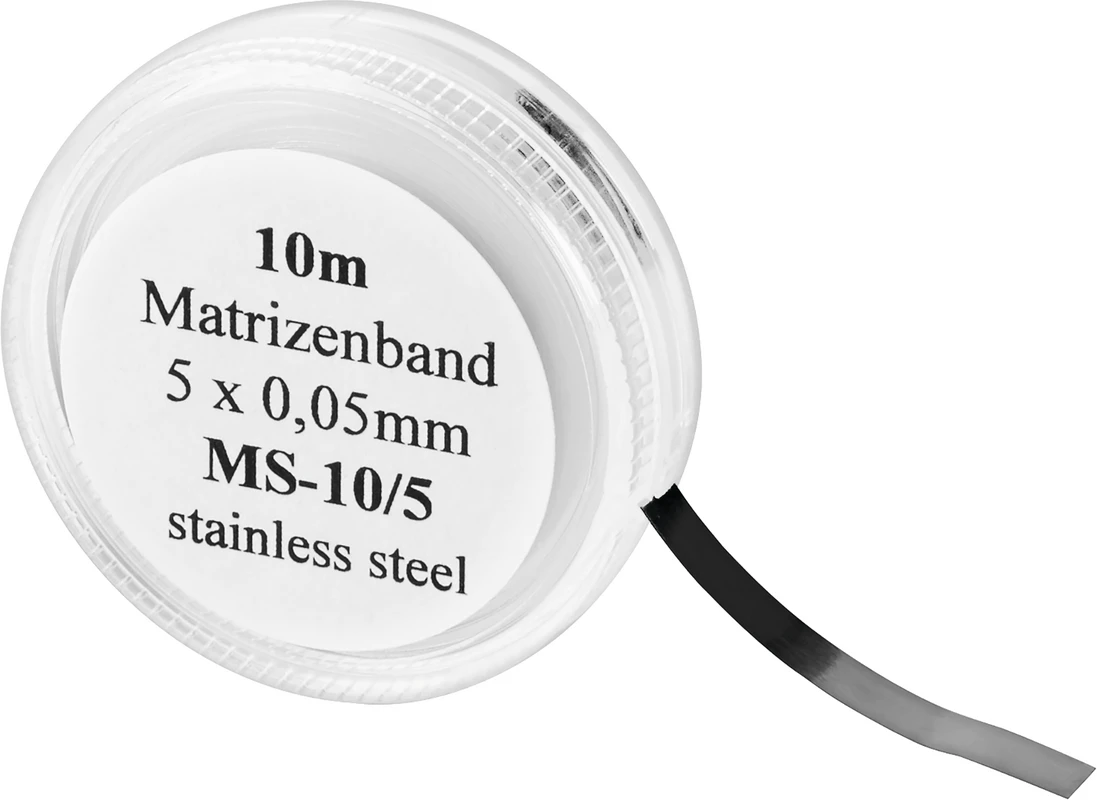 Matrizenband Rolle 10 m Band, Höhe 5 mm, Stärke 0,05 mm