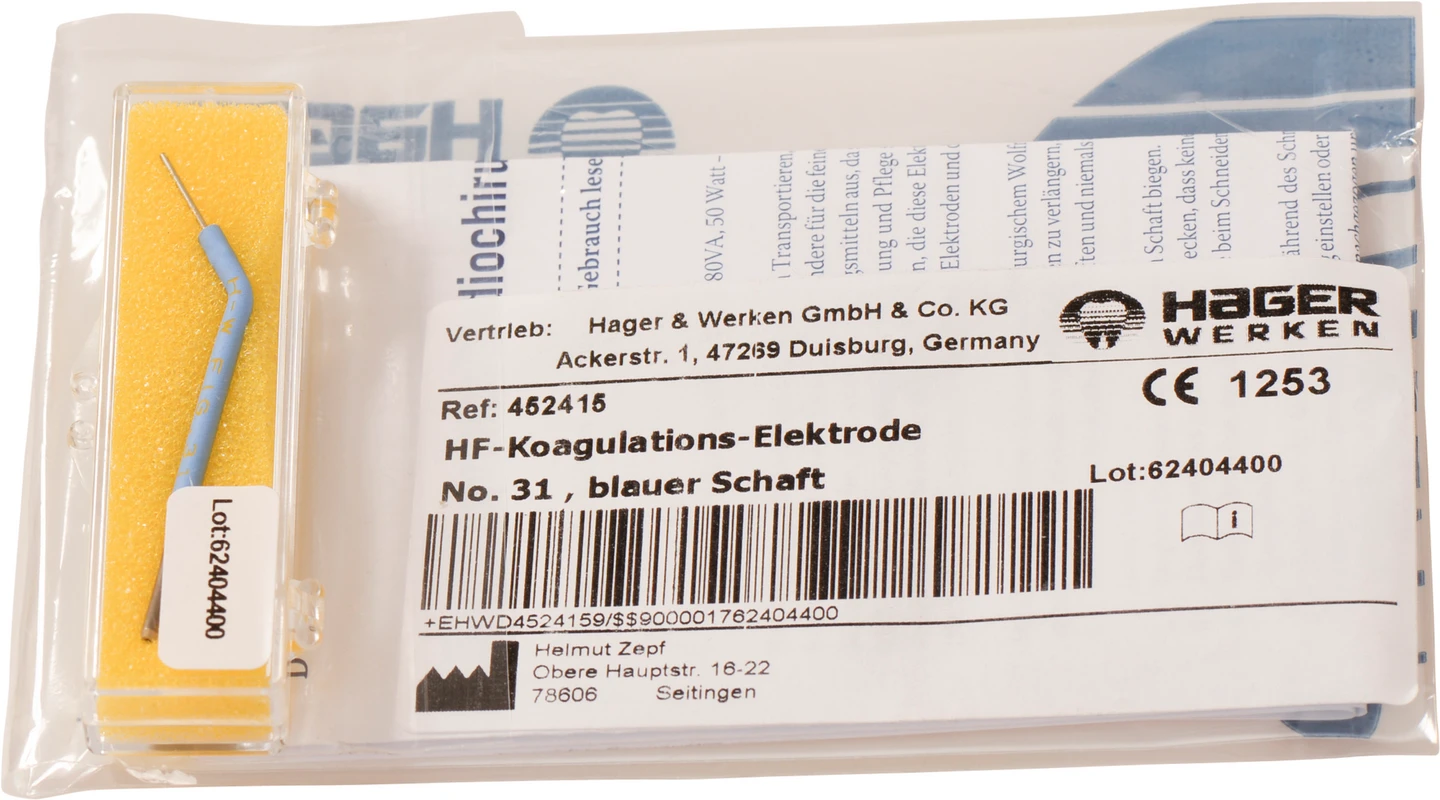 hf Elektrodenansätze Stück blau, Nr. 31