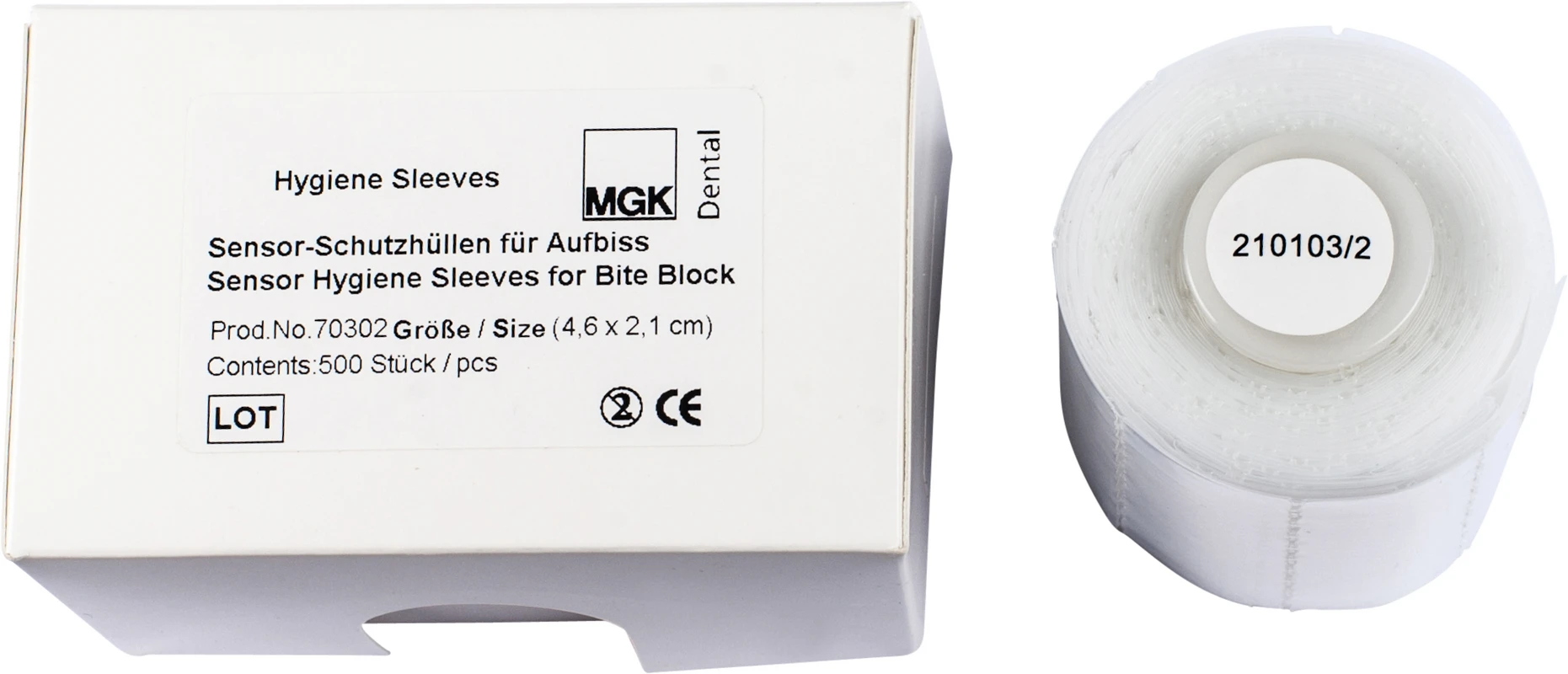 Hygiene Schutzhüllen Packung 500 Stück 5,1 x 2,1 cm