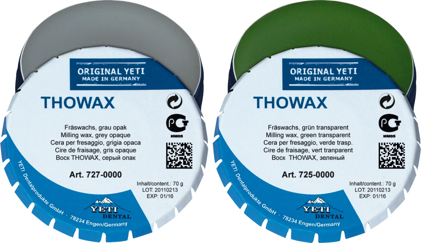 THOWAX Fräswachs Dose 70 g grau/opak