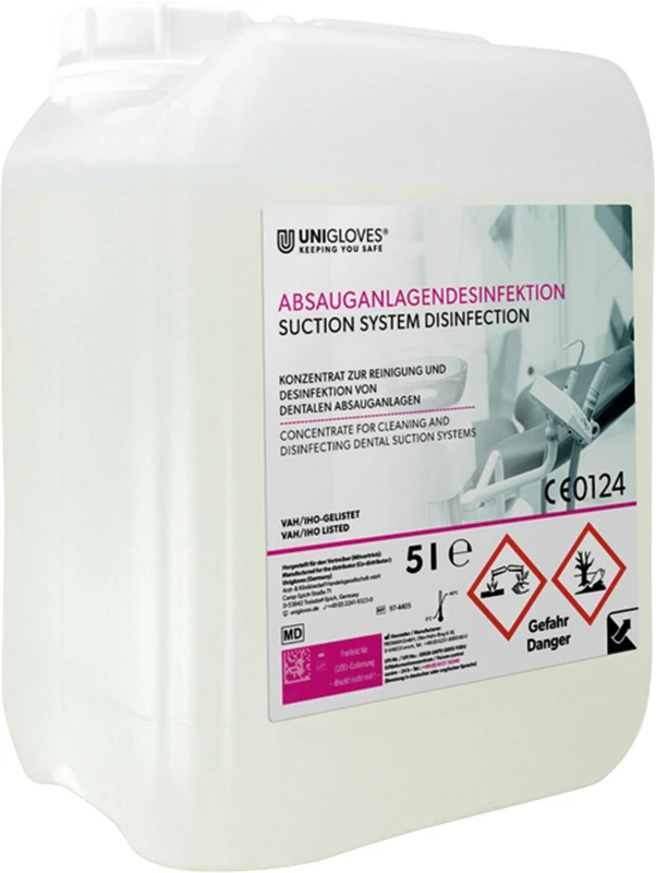 UNIGLOVES Absauganlagendesinfektion Kanister 5 Liter UNIGLOVES Absauganlagendesinfektion Unigloves