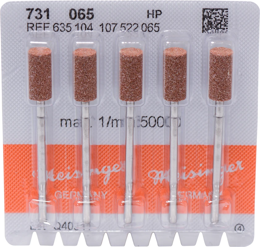 Keramische Schleifer 731 Packung 5 Stück braun mittel, HP, Figur 107, 13 mm, ISO 065