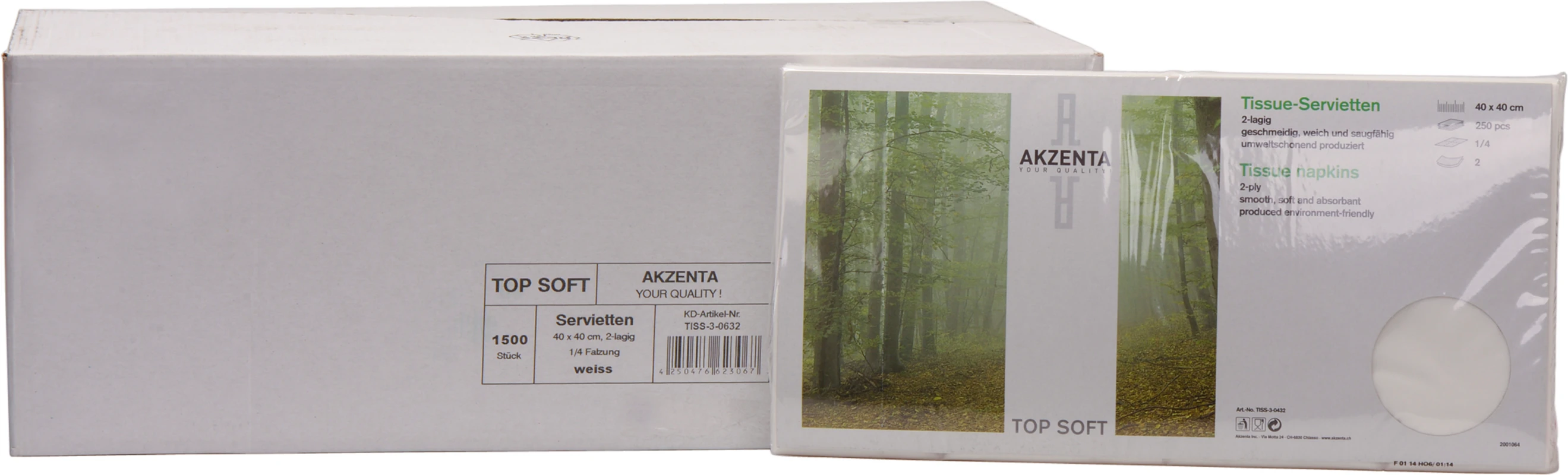 TOP SOFT Tissue-Servietten Akzenta