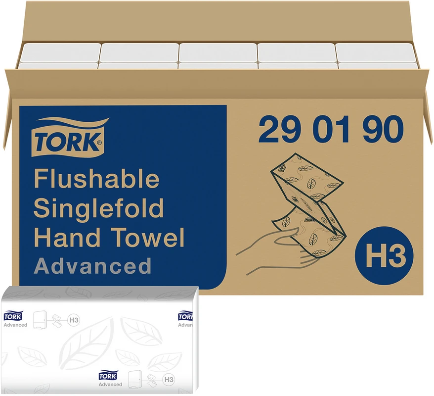 TORK® schnellauflösendes Zickzack Handtuch (V-Falz)