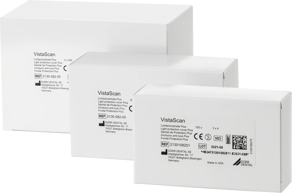 VistaScan Lichtschutzhüllen Plus Packung 100 Stück schwarz, Size 2 (3 x 4 cm)
