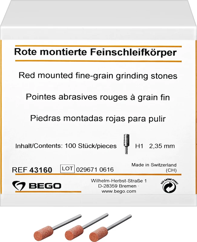 Feinschleifkörper Packung 100 Stück H1, HP, Kopf Ø 6,6 mm