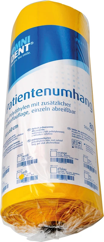 Einmal-Patientenumhang Rolle 80 Stück gelb, 54 x 60 cm