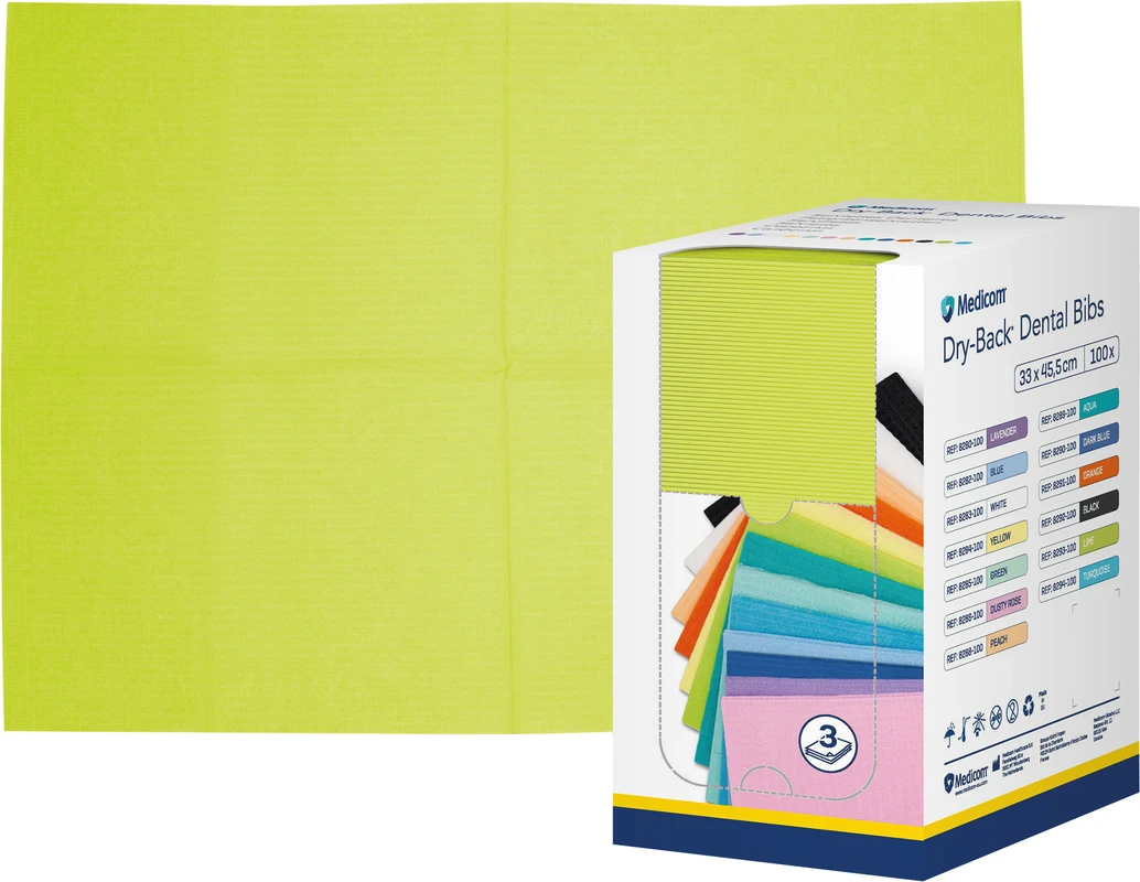 Medicom® Dry-Back® Patientenservietten Karton 100 Stück limette, 33 x 45,5 cm