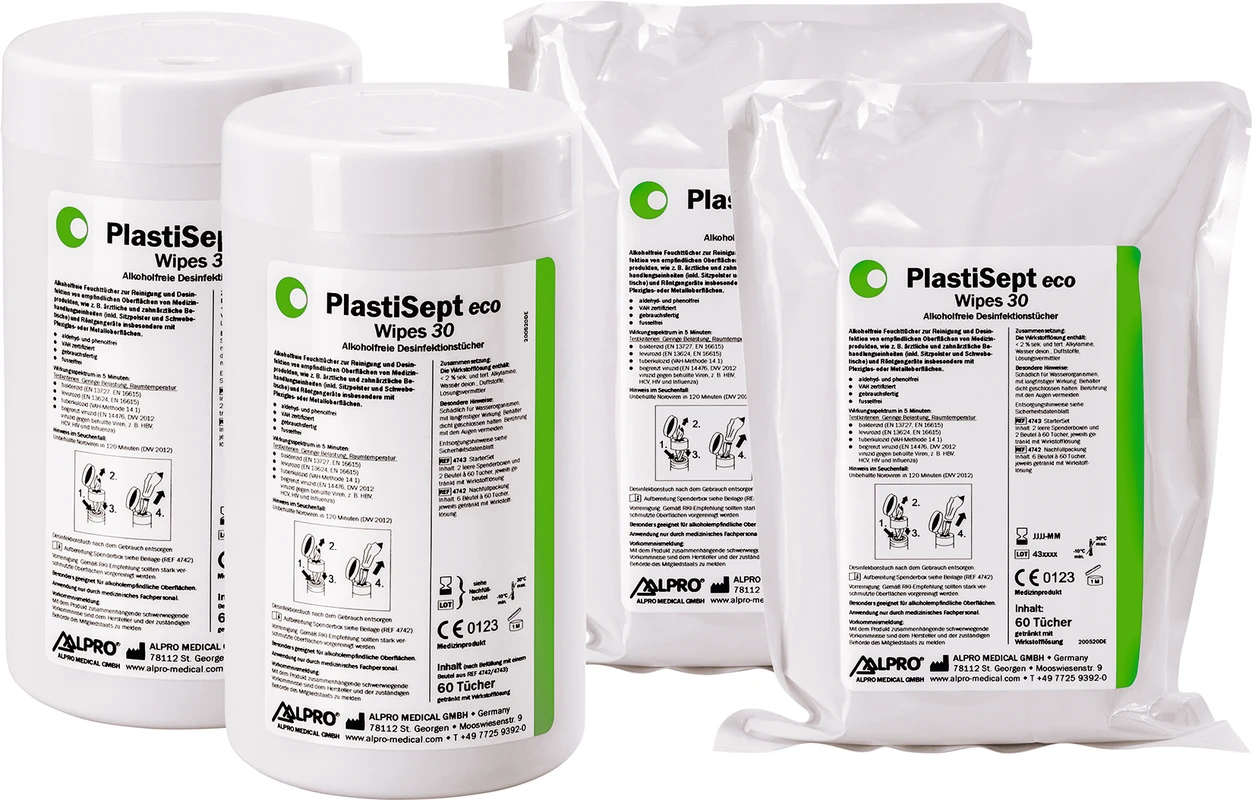 PlastiSept eco Wipes 30 ALPRO MEDICAL