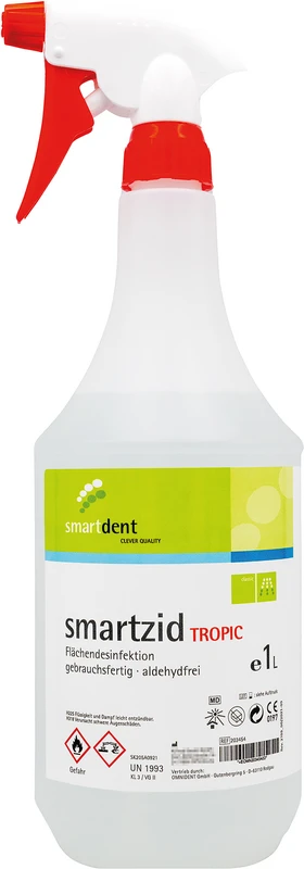 smartzid Flächendesinfektion Flasche 1 Liter Tropic