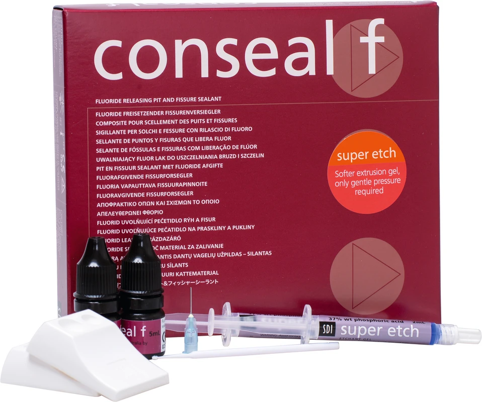 conseal f Kit 2 x 5,5 g Flaschen, 2 x 2,5 g Super Etch Spritzen, Zubehör conseal f Kit 2 x 5,5 g Flaschen, 2 x 2,5 g Super Etch Spritzen, Zubehör