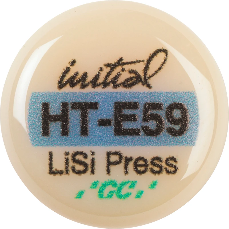 GC Initial™ LiSi Press Packung 5 x 3 g Rohling E59 HT