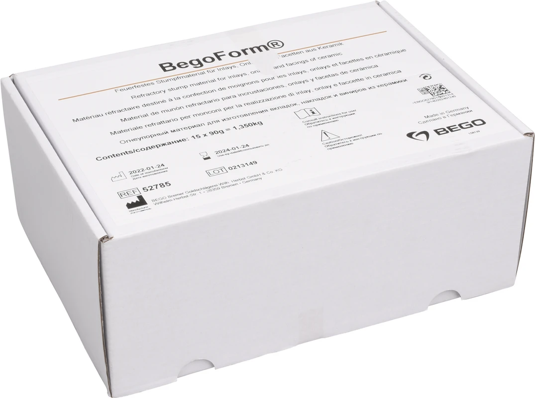 BegoForm® Karton 15 x 90 g Beutel, 1 Dosierspritze