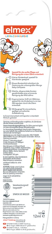 elmex® Lern-Zahnbürste Stück inklusive 12 ml elmex Baby-Zahnpasta