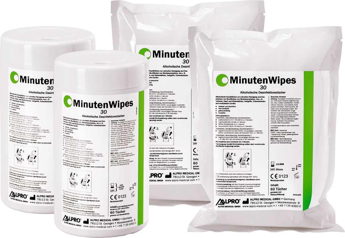 MinutenWipes Jumbo 30 StarterSet 2 Spenderboxen leer, 2 x 100 Tcher