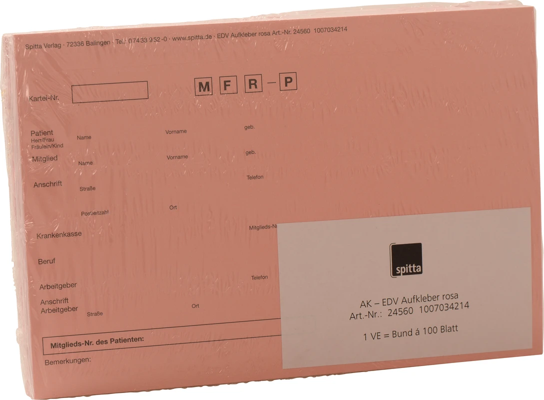 Adressaufkleber DIN A5 Spitta Verlag