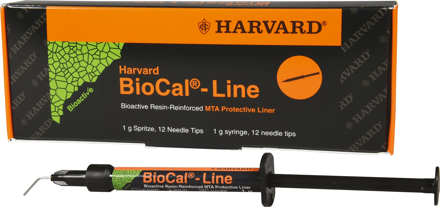 Harvard BioCal®-Line Packung 1 g Spritze, 12 Needle Tips Harvard BioCal®-Line Harvard Dental International
