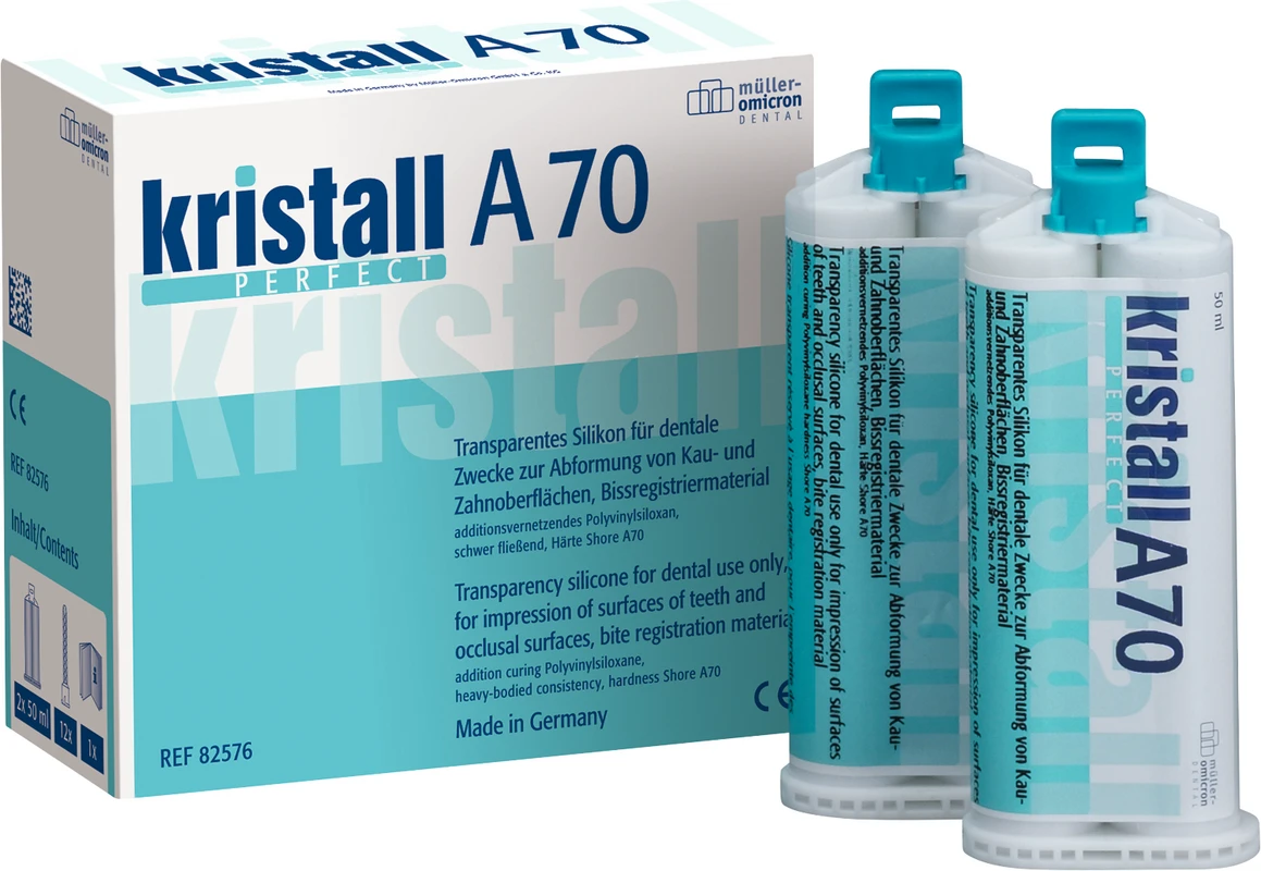 kristall® PERFECT A70 Großpackung 6 x 50 ml Kartusche, 36 Mixing Tips grün