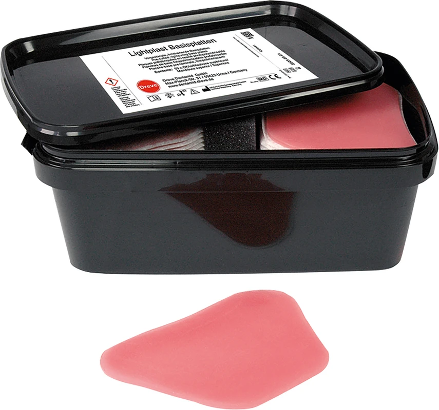 LIGHTPLAST-Platten Packung 50 OK-Kunststoff-Basisplatten rosa