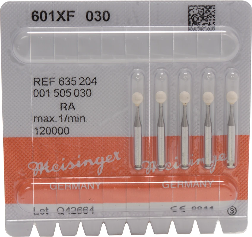 Keramische Schleifer 601 Packung 5 Stück weiß extra fein, RA, Figur 001, ISO 030