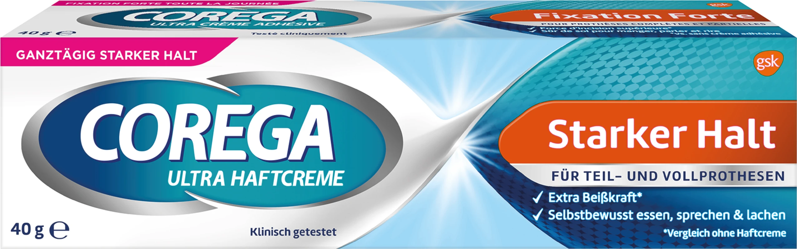 COREGA Haftcremes Tube 40 g, Starker Halt, Minzgeschmack