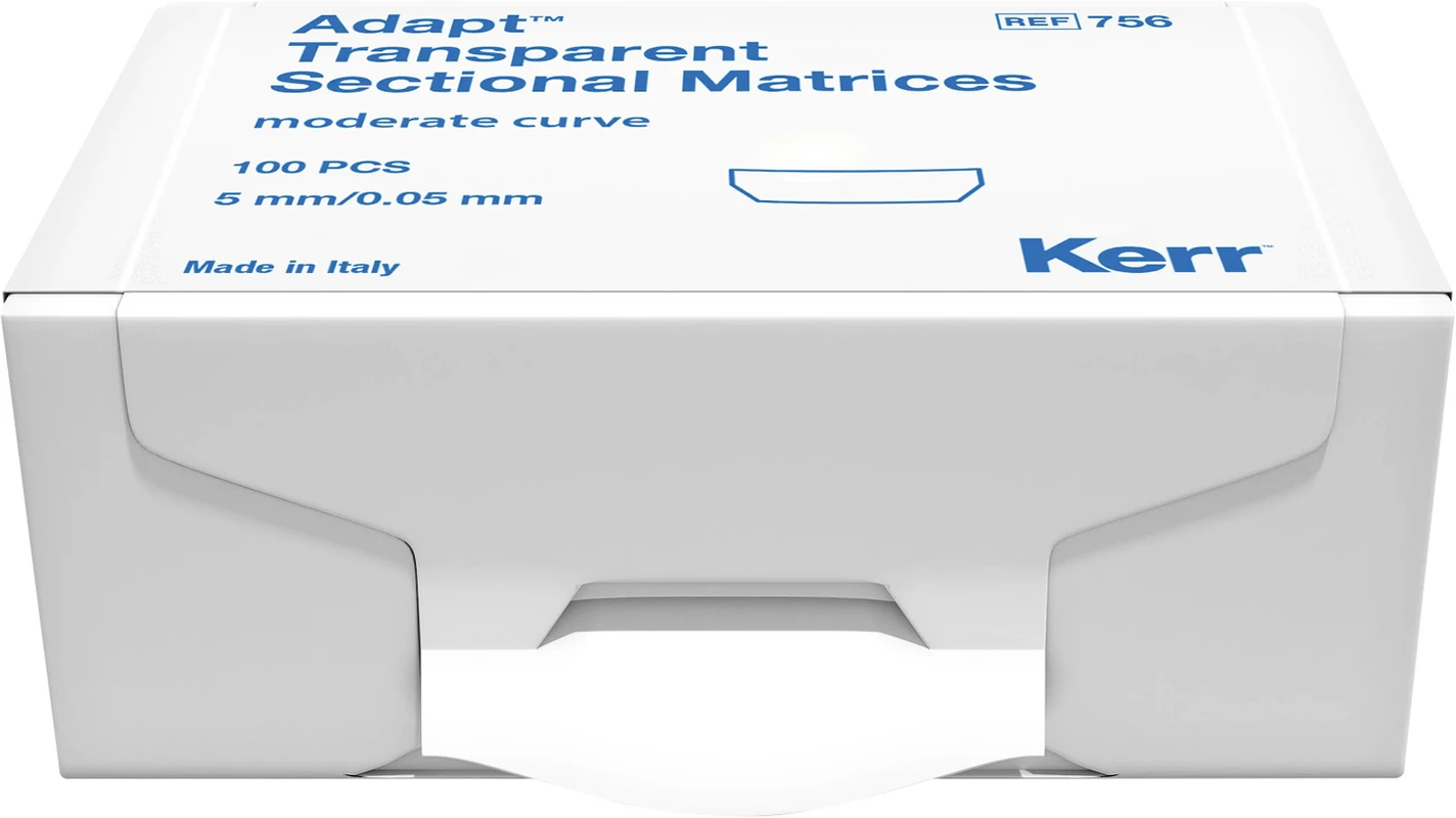 Sectional Matrizen Napa. 100 Stück trans., H5mm, St0,05mm, mäßig gewölbt