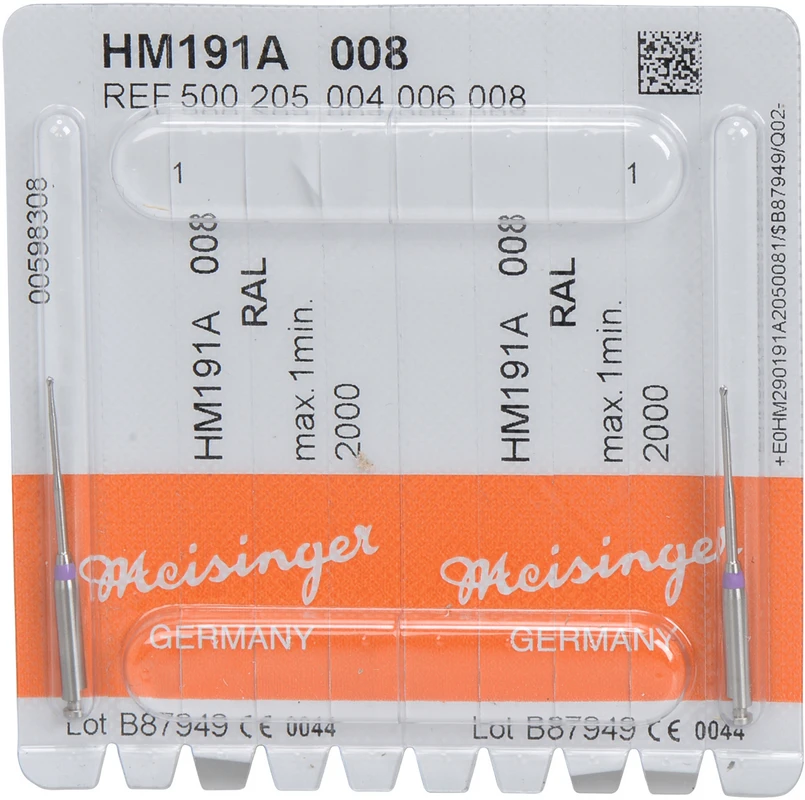 Endo Access Bur 191A Packung 2 Stück lila, RAL, Figur 004, Kopf: 16 mm, Total: 31 mm, ISO 008