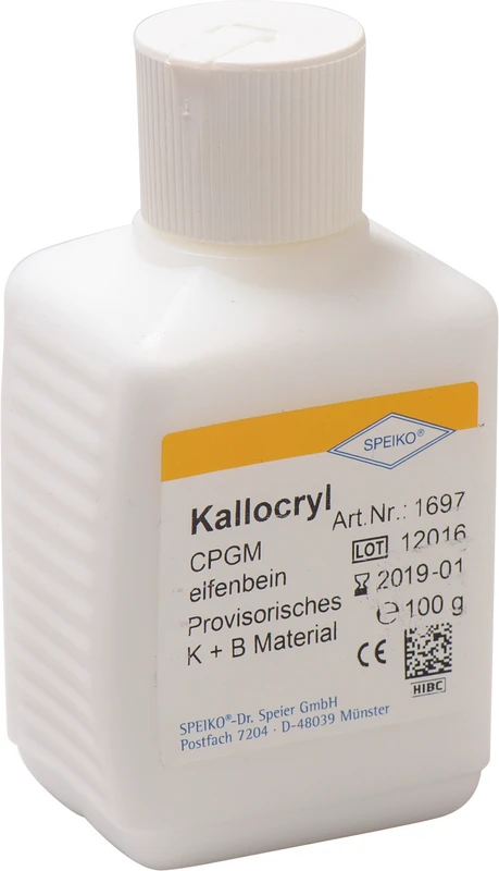 Kallocryl® CPGM zahnfarbig Flasche 100 g Pulver elfenbein
