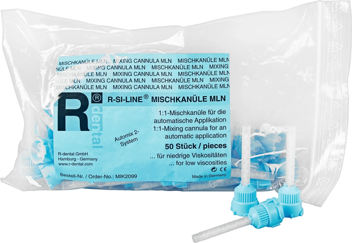 R-SI-LINE® MISCHKANÜLE MLN Beutel 50 Stück blau/weiß