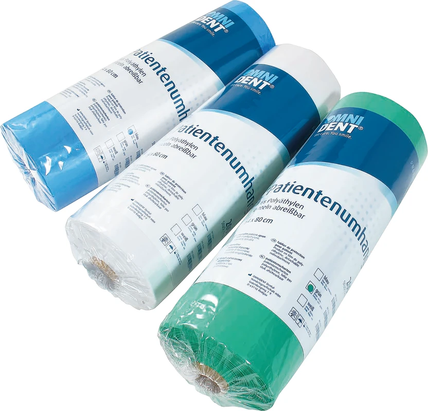 Einweg-Patientenumhänge Rolle 200 Stück blau, 54 x 78 cm Einweg-Patientenumhänge OMNIDENT