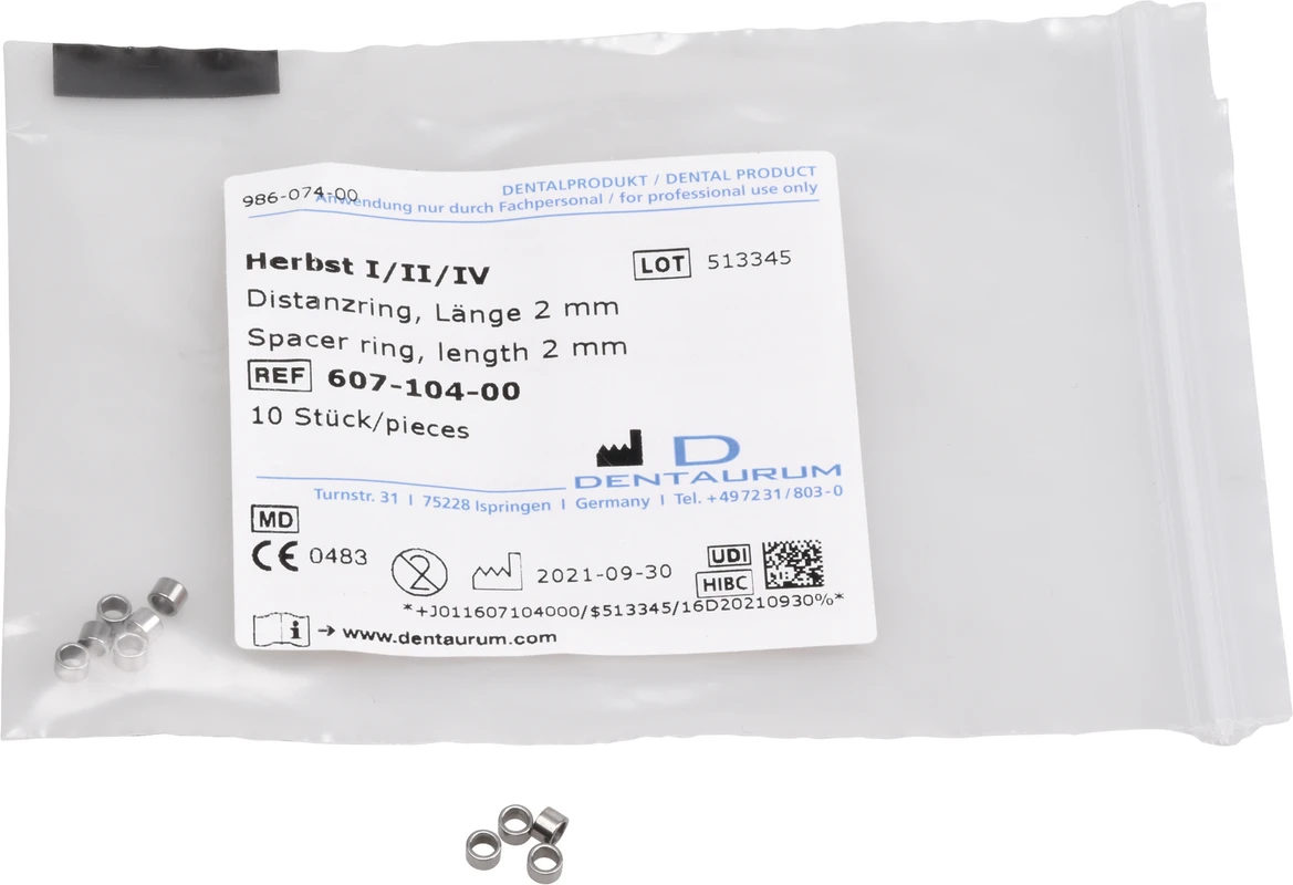 Distanzringe Packung 10 Stück 2 mm