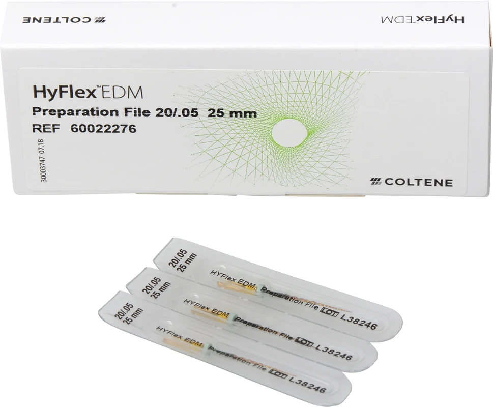 HyFlex™ EDM NiTi-Feilen Packung 3 Prep Feilen 25 mm, Taper.05 ISO 020