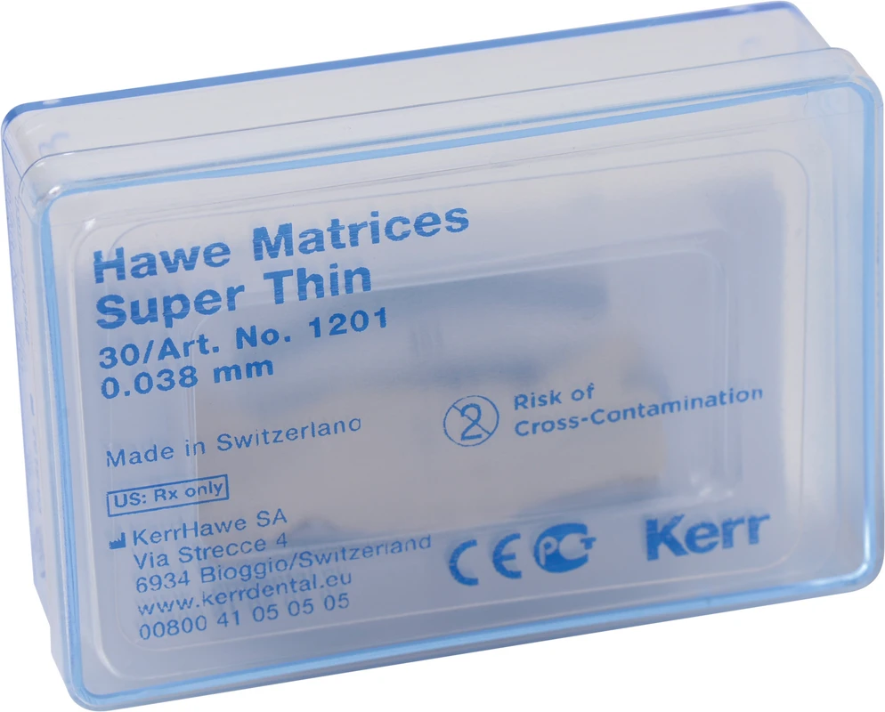Matrizen Super-Dünn Packung 30 Stück Stärke 0,038 mm, Nr. 1201