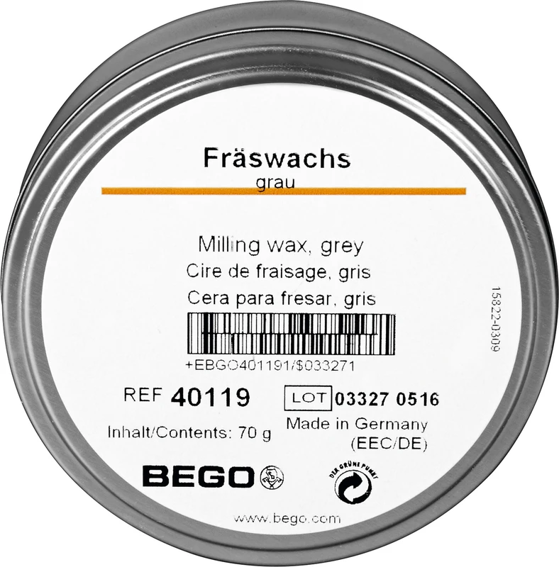 Fräswachs Dose 70 g grau