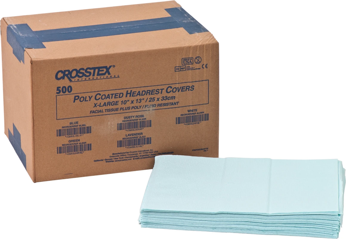 Crosstex Tücher Karton 500 Stück blau, 25 x 33 cm Crosstex Tücher Omnia