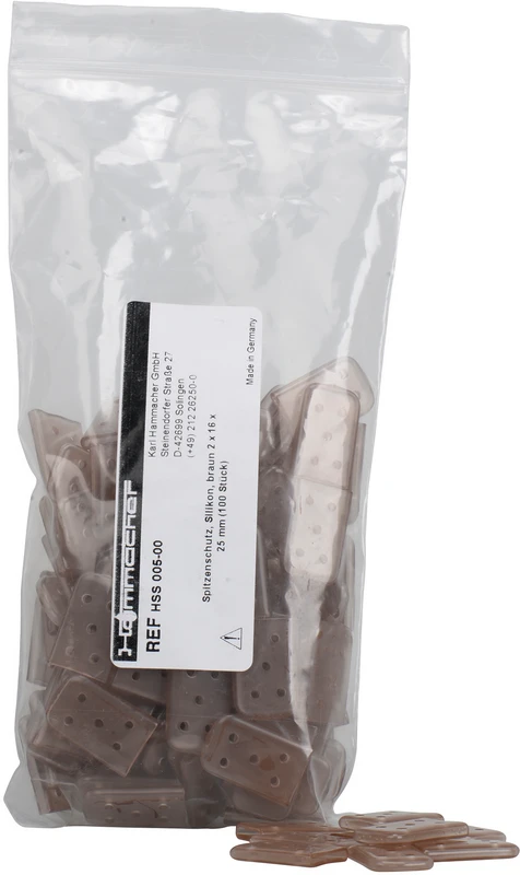 Spitzenschutz Packung 100 Stück dunkelbraun, 2 x 16 x 25 mm