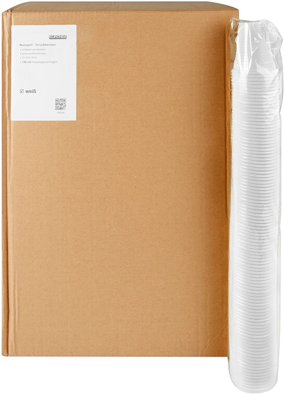 Monoart® Mundspülbecher weiß Karton 3.000 Stück 150 ml